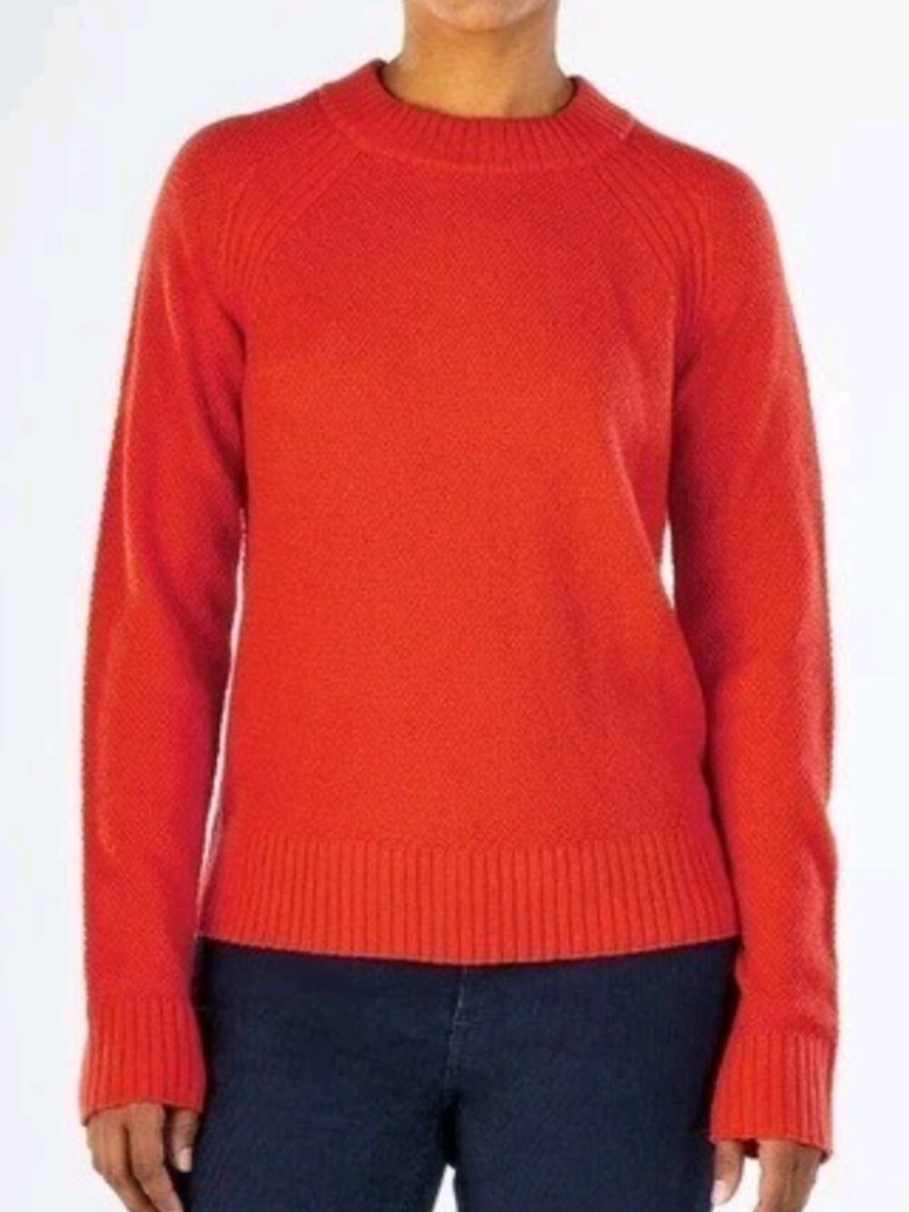 STIO Rune Merino Wool Crewneck Sweater Sz XSmall Orange Outdoor Elevated Casual